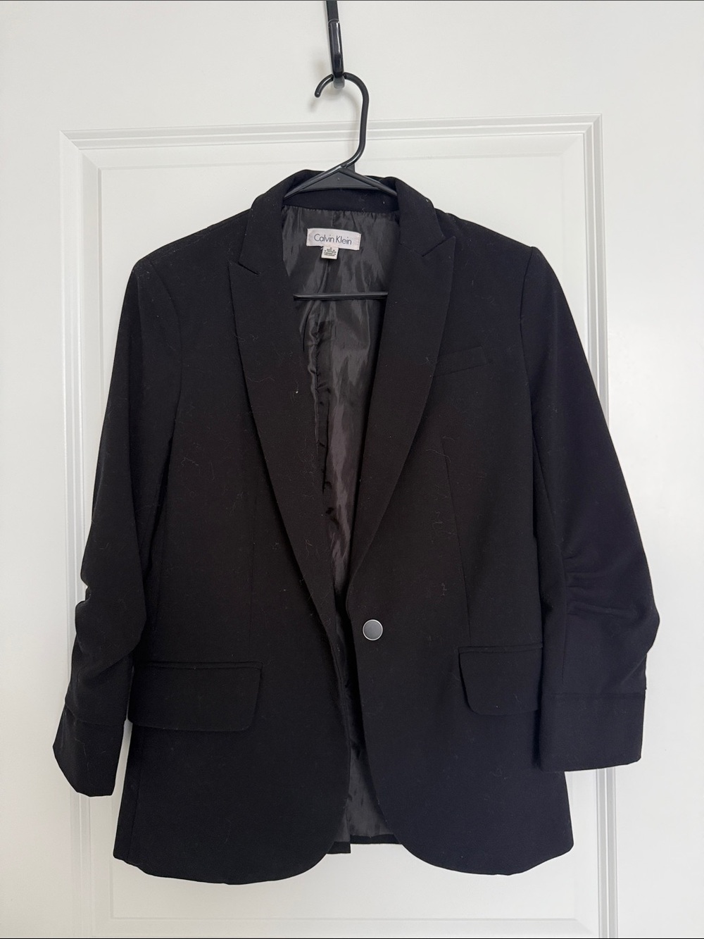 Calvin Klein Women’s Black Single-Button Blazer